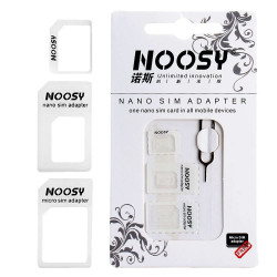 Αντάπτορας Sim 4-in-1(Nano / Micro / Standard) με Καρφίτσα Εξαγωγής - Λευκό