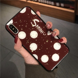 Θήκη Σιλικόνης TPU Smile Pattern για iPhone 6 / 6s – Καφέ