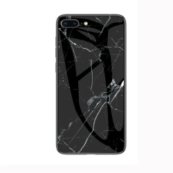 Θήκη Marble Glass Protective Case για iPhone 7 Plus / 8 Plus – Μαύρο
