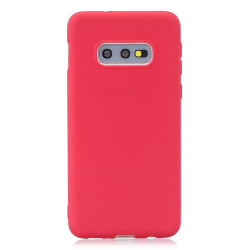 Θήκη Σιλικόνης Frosted Solid Color TPU για Galaxy S10e – Κόκκινο