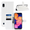 Litchi Texture Θήκη Πορτοφόλι για Galaxy A10 – Λευκό