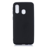 Θήκη Σιλικόνης Frosted Solid Color TPU για Galaxy A40 – Μαύρο