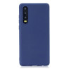 Θήκη Σιλικόνης Frosted Solid Color TPU για Huawei P30 – Μπλε