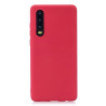 Θήκη Σιλικόνης Frosted Solid Color TPU για Huawei P30 – Κόκκινο