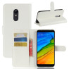 Litchi Skin Θήκη Book για Xiaomi Redmi 5 - Λευκό