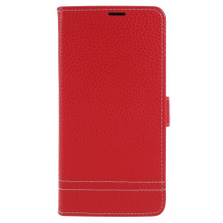 Θήκη Πορτοφόλι Litchi Texture με Βάση Στήριξης για Samsung Galaxy S9 Plus SM-G965 - Κόκκινο