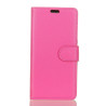 Litchi Skin Θήκη Πορτοφόλι με Βάση Στήριξης για Xiaomi Mi A1 / 5X - Φούξια