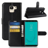 Θήκη Πορτοφόλι Litchi Skin για Samsung Galaxy J6 (2018) - Μαύρο