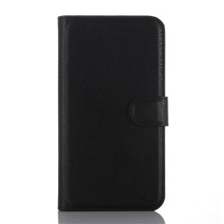 Litchi Wallet Θήκη Book για Samsung Galaxy A3 (2016) SM-A310F - Μαύρο
