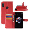 Litchi Skin Θήκη Book για Xiaomi Redmi Note 5 - Κόκκινο