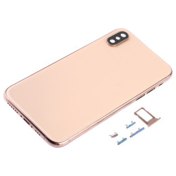 Πίσω Καπάκι με Πλαίσιο Back Housing Cover με SIM Tray & Κουμπιά για iPhone XS – Χρυσό