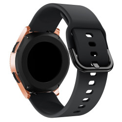 Λουράκι Σιλικόνης 20mm για Huawei Watch GT2 42mm / Galaxy Active 2 – Μαύρο