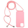Θήκη Σιλικόνης Candy Color TPU με Κορδόνι για iPhone 12 / 12 Pro – Ροζ
