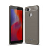 Carbon Fiber Θήκη Σιλικόνης TPU για Xiaomi Redmi 6 - Γκρι