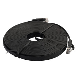 Καλώδιο Δικτύου LAN Ethernet Flat 10m CAT6 - Μαύρο