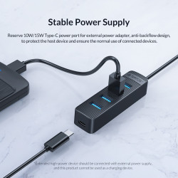 ORICO TWU3-4A HUB με 4 Θύρες USB 3.0 και 1 Θύρα Type-C