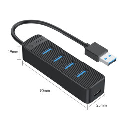 ORICO TWU3-4A HUB με 4 Θύρες USB 3.0 και 1 Θύρα Type-C