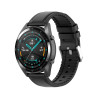 Λουράκι Σιλικόνης Δερμάτινο 22mm για Huawei Watch GT / GT2 / GT2e 46mm – Μαύρο