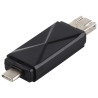 Αναγνώστης Κάρτας Μνήμης Type-C + SD + TF + Micro USB σε USB 3.0 Card Reader – Μαύρο