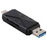 Αναγνώστης Κάρτας Μνήμης Type-C + SD + TF + Micro USB σε USB 3.0 Card Reader – Μαύρο