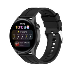 Λουράκι Σιλικόνης για Huawei Watch 3 / 3 Pro – Μαύρο