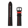 22mm Δερμάτινο Λουράκι για Huawei Watch GT / GT2e / GT2 46mm Zigzag – Μαύρο / Κόκκινο
