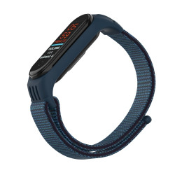 Nylon Woven Texture Λουράκι για Xiaomi Mi Band 3 / 4 / 5 / 6 - Deep Fog Gray