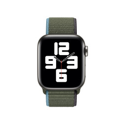 Λουράκι Υφασμάτινο Loop Type Sport για Apple Watch Series 38 / 40 / 41mm – Dark Olive Green
