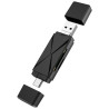 Αναγνώστης Κάρτας Μνήμης YH-109 TYPE C / USB A OTG – Μαύρο