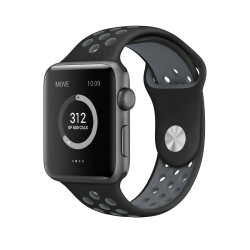 Λουράκι Σιλικόνης για Apple Watch 38 / 40 / 41mm – Μαύρο / Γκρι