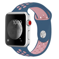 Λουράκι Σιλικόνης για Apple Watch 38 / 40 / 41mm – Μπλε / Ροζ