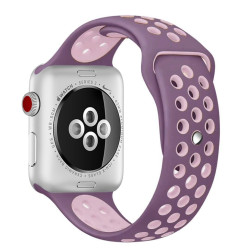 Λουράκι Σιλικόνης για Apple Watch 38 / 40 / 41mm – Μωβ / Ροζ