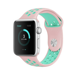 Λουράκι Σιλικόνης για Apple Watch 38 / 40 / 41mm – Ροζ / Πράσινο