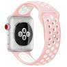 Λουράκι Σιλικόνης για Apple Watch 38 / 40 / 41mm – Ροζ / Λευκό