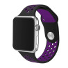 Λουράκι Σιλικόνης για Apple Watch 38 / 40 / 41mm – Μαύρο / Μωβ