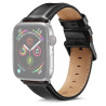 Δερμάτινο Λουράκι Black Buckle για Apple Watch Series 49mm / 45 / 44 / 42mm - Μαύρο