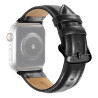 Δερμάτινο Λουράκι Black Buckle για Apple Watch Series 49mm / 45 / 44 / 42mm - Μαύρο