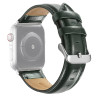 Δερμάτινο Λουράκι Black Buckle για Apple Watch Series 49mm / 45 / 44 / 42mm – Σκούρο Πράσινο