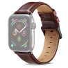 Δερμάτινο Λουράκι Black Buckle για Apple Watch Series 49mm / 45 / 44 / 42mm – Σκούρο Καφέ