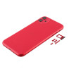 Πίσω Καπάκι με Πλαίσιο Back Housing Cover με SIM Tray & Κουμπιά για iPhone 11 – Κόκκινο