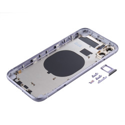 Πίσω Καπάκι με Πλαίσιο Back Housing Cover με SIM Tray & Κουμπιά για iPhone 11 – Μωβ