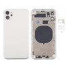 Πίσω Καπάκι με Πλαίσιο Back Housing Cover με SIM Tray & Κουμπιά για iPhone 11 – Λευκό