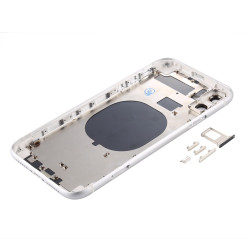 Πίσω Καπάκι με Πλαίσιο Back Housing Cover με SIM Tray & Κουμπιά για iPhone 11 – Λευκό