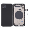 Πίσω Καπάκι με Πλαίσιο Back Housing Cover με SIM Tray & Κουμπιά για iPhone 11 – Μάυρο