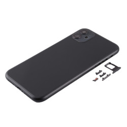 Πίσω Καπάκι με Πλαίσιο Back Housing Cover με SIM Tray & Κουμπιά για iPhone 11 – Μάυρο