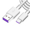 Καλώδιο Φόρτισης 5A USB to USB-C Flash Charging ,1m – Λευκό