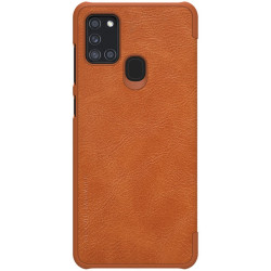 Θήκη Πορτοφόλι Nillkin Qin Book Case για Samsung Galaxy A21/A21s (6902048201057) -  Καφέ