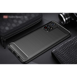 Θήκη Σιλικόνης Carbon Fiber Tpu για Xiaomi Poco M4 Pro 5G / Redmi Note 11S 5G - Μαύρο