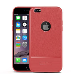 Θήκη Σιλικόνης Litchi Texture TPU για iPhone 6s Plus / 6 Plus - Κόκκινη