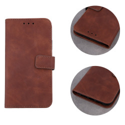 Θήκη Πορτοφόλι Smart Velvet για iPhone 7 / 8 / SE 2020 / SE 2022 - Καφέ